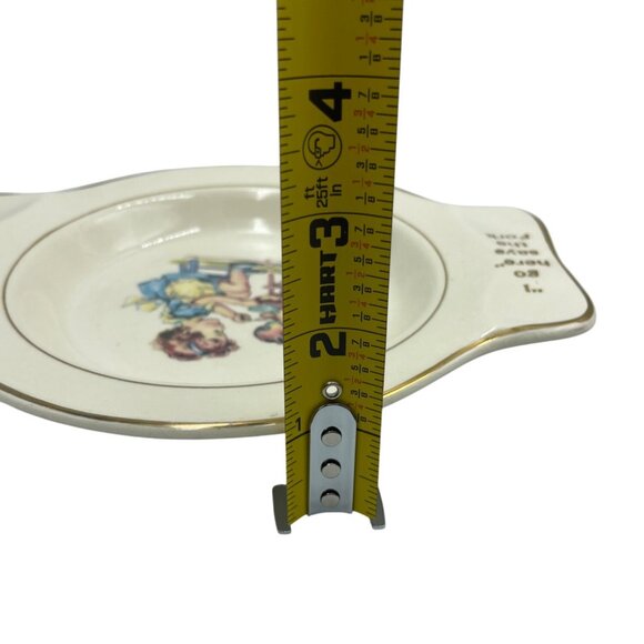 Vintage International Silver Co Baby Feeding Dish By Salem China Co - Picture 12 of 16